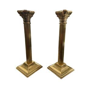 Set of Vintage Brass Candlesticks made in England